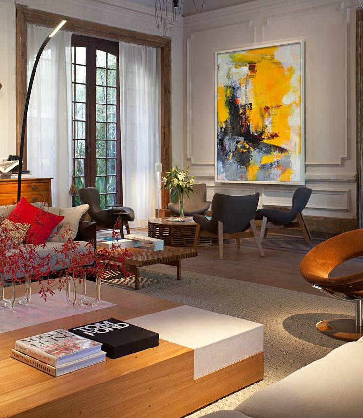 Hand Made Abstract Art,Vertical Palette Knife Contemporary Art,Large Oil Canvas Art,Red,Brown,Grey,White.etc